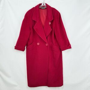 Harvé Benard Vintage Style Red Wool Coat Double Breasted Women’s XL USA